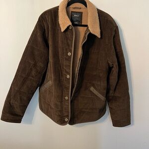 RVCA Brown Lightweight Corduroy Shirt Jacket